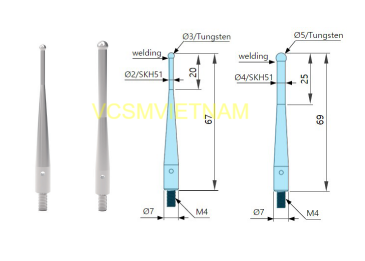 Đầu đo vị trí sản phẩm cho máy gia công kim loại ZRS-521532, ZRS-521533