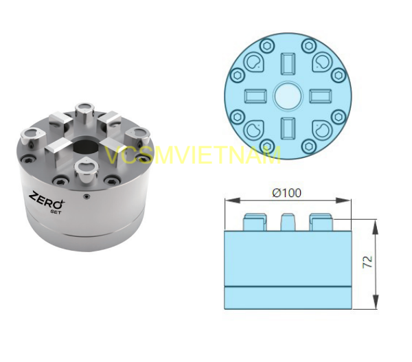 Mâm cặp điện cực cho máy gia công kim loại ZRS-422110